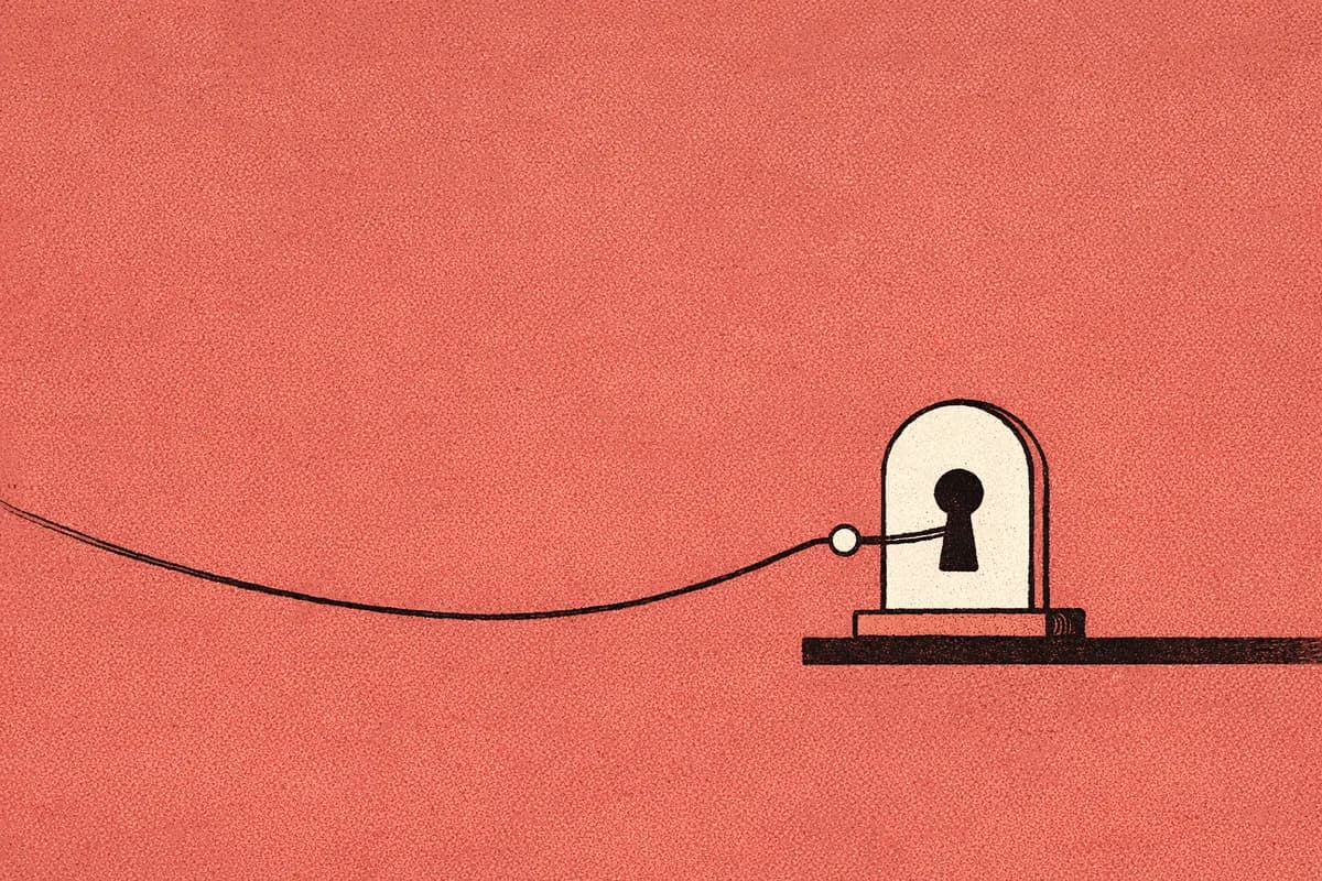 Editorial illustration for Always-on review governance showing a scoped agent workflow, review gates, and documented decisions.