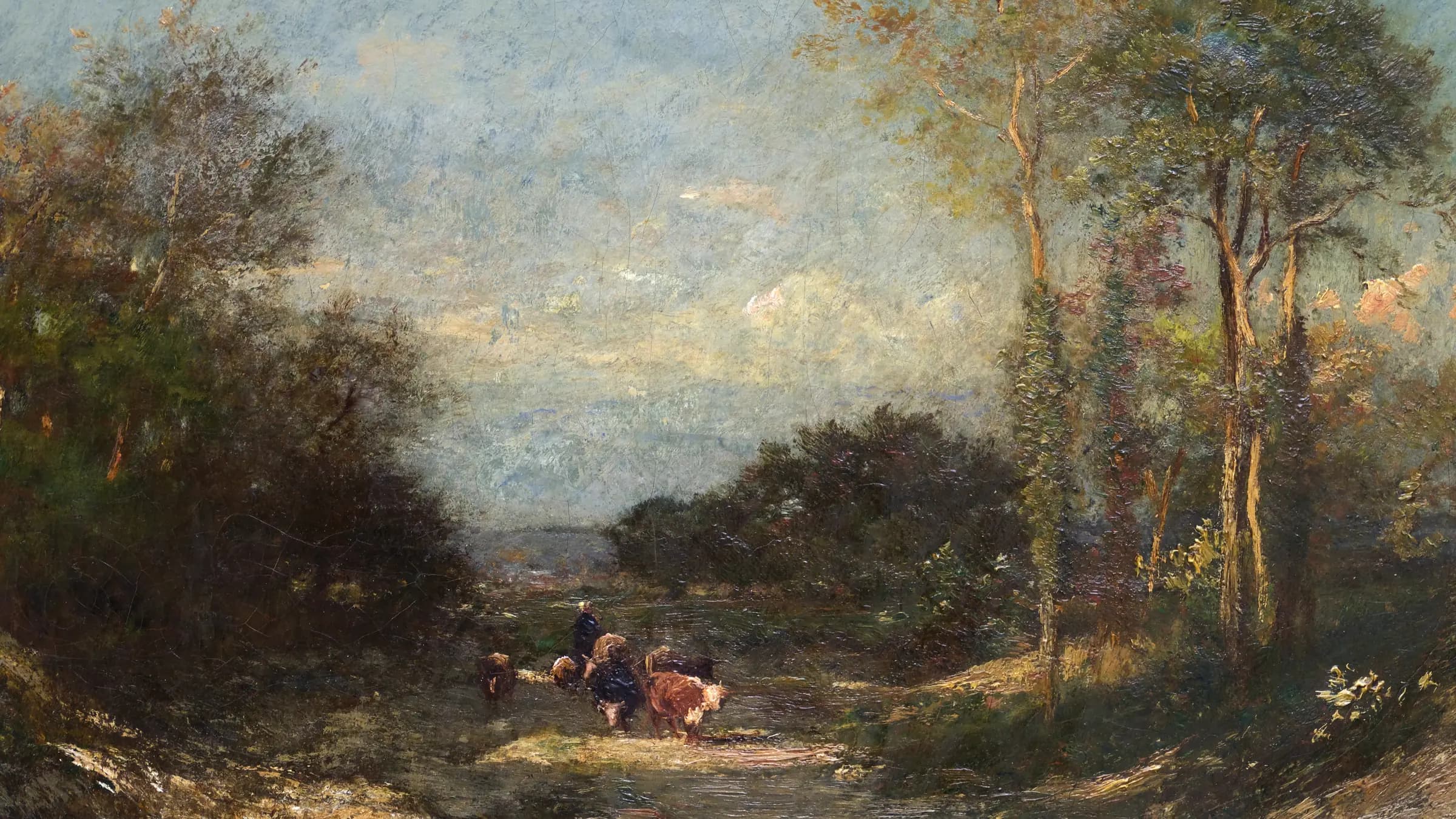 L'Automne, landscape painting by Jules Dupré (1800).