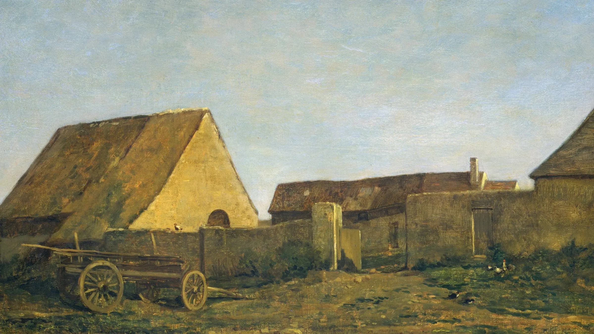 The Farm, landscape painting by Charles-François Daubigny (1855).