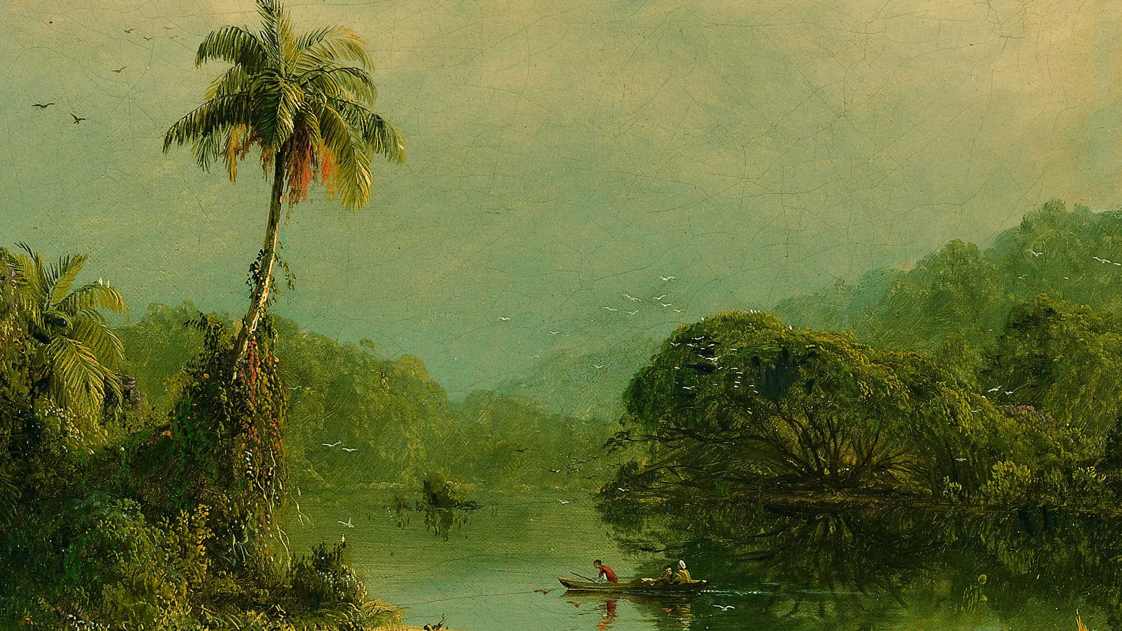 Tropical Landscape, landscape painting by Frederic Edwin Church (1855).