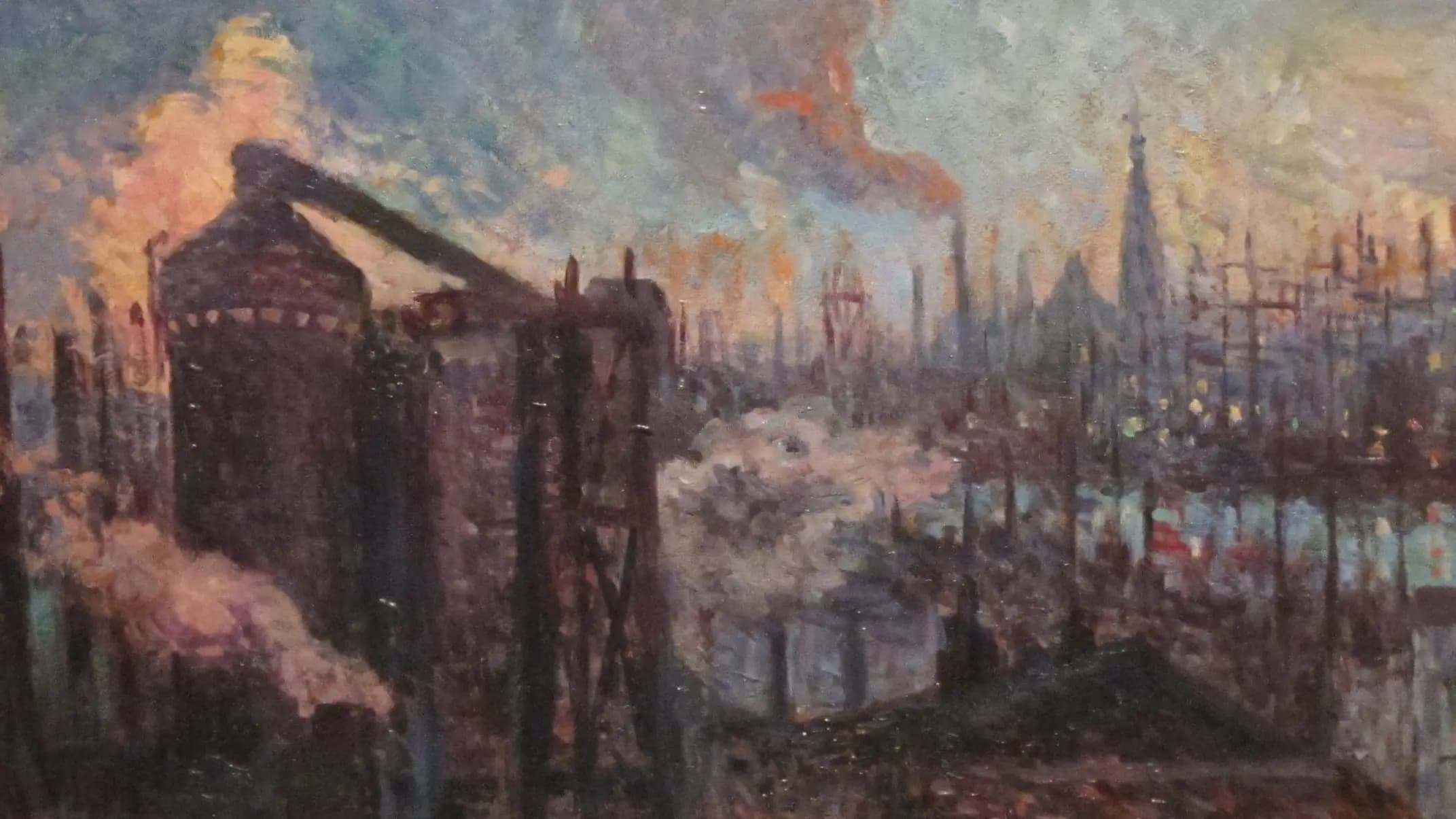Grand Ville Industrielle, landscape painting by Maximilien Luce (1899).