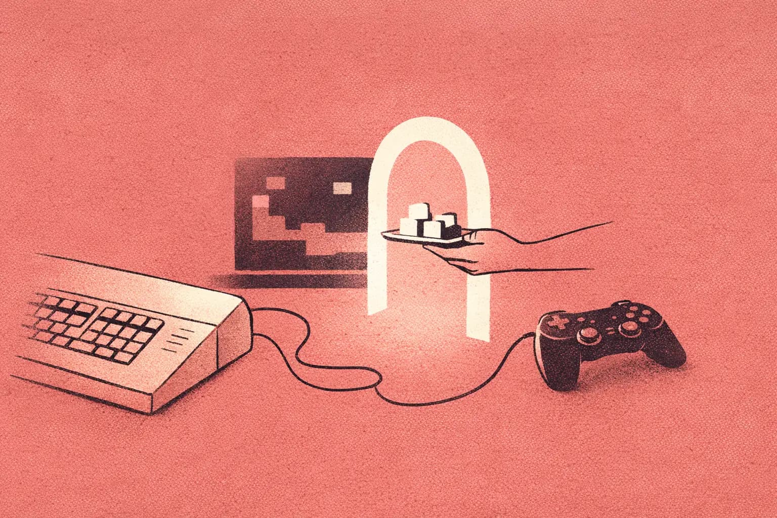 Editorial illustration for Claude Ported a 1993 Amiga Game.
