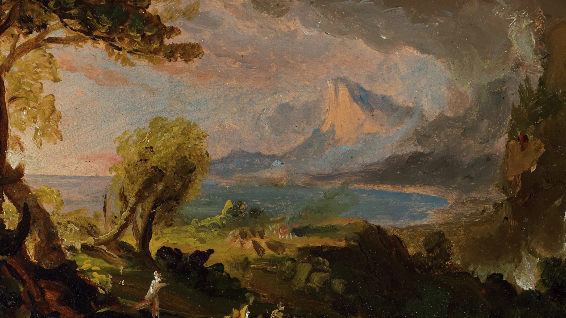 The Course of Empire–The Savage State, landscape painting by Thomas Cole (1834).