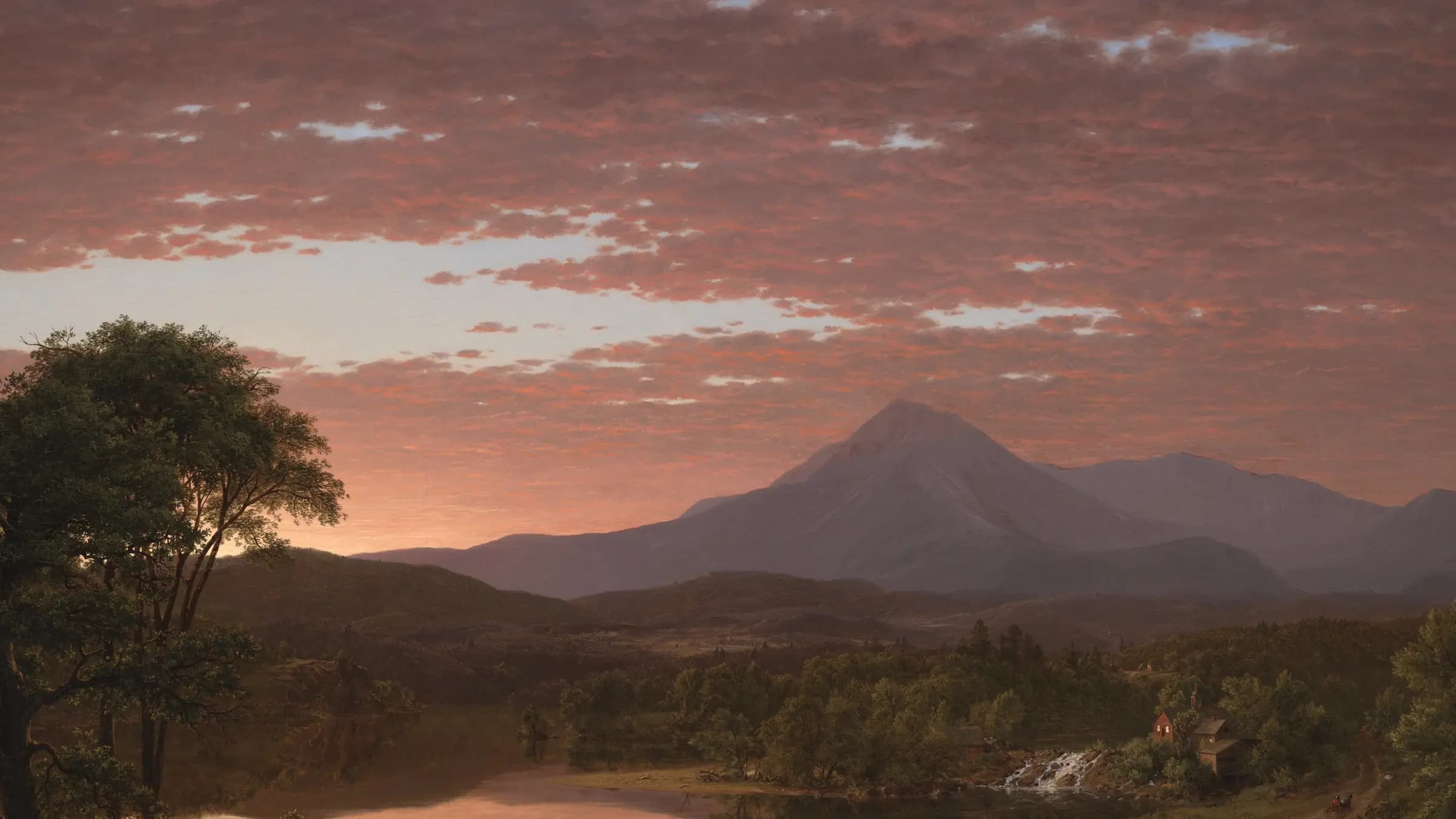 Mt. Ktaadn, landscape painting by Frederic Edwin Church (1853).