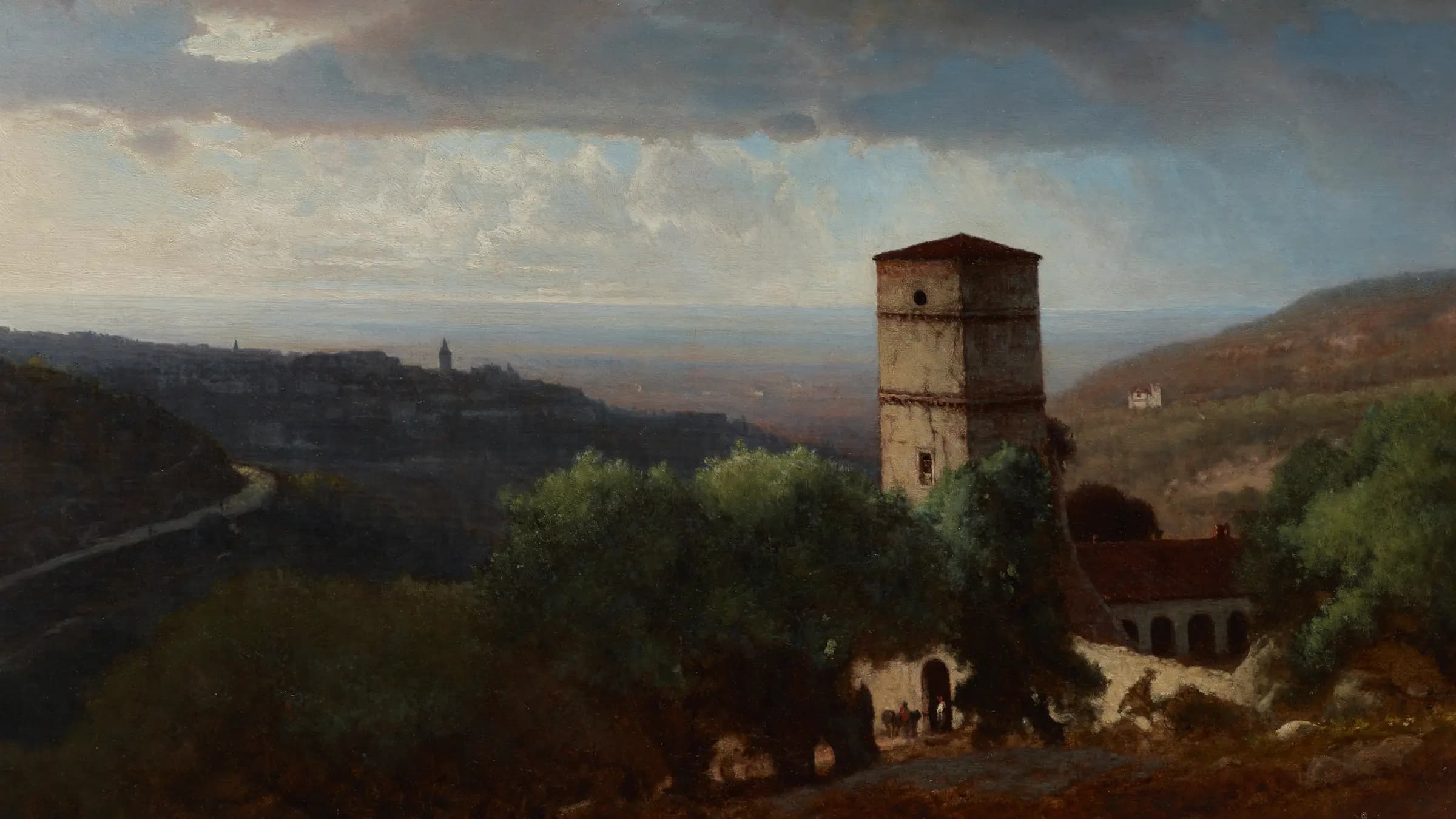 View of Rome from Tivoli, landscape painting by George Inness (1872).