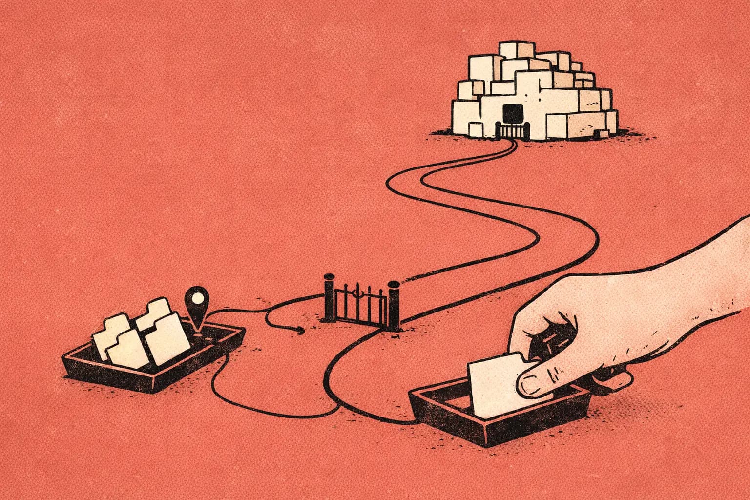 Editorial illustration for Decispher Gives Coding Agents Memory. Decispher is a Show HN project from Ali that adds persistent engineering context and memory.