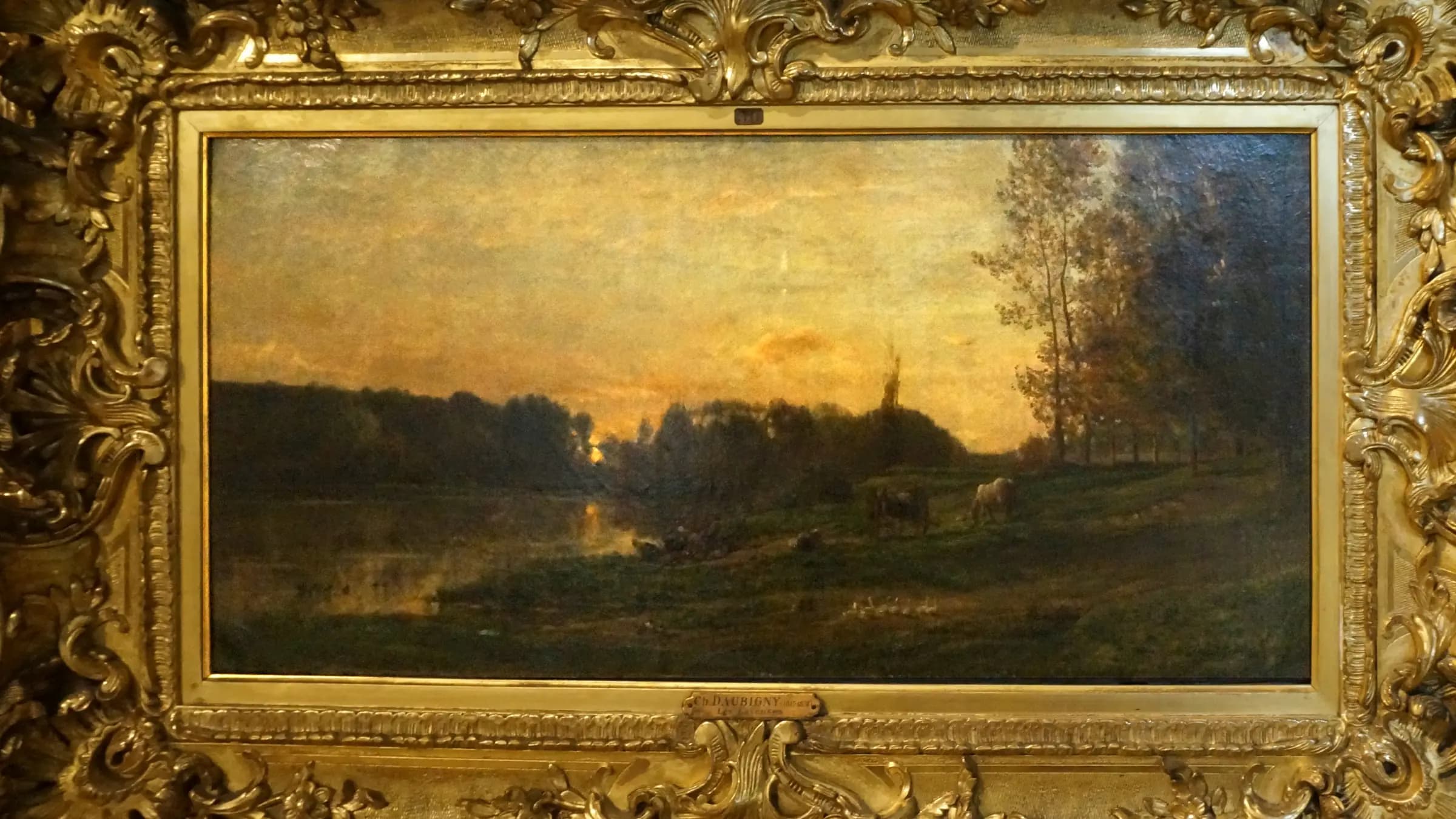 Les laveuses Charles François Daubigny 00053, landscape painting by Charles-François Daubigny.