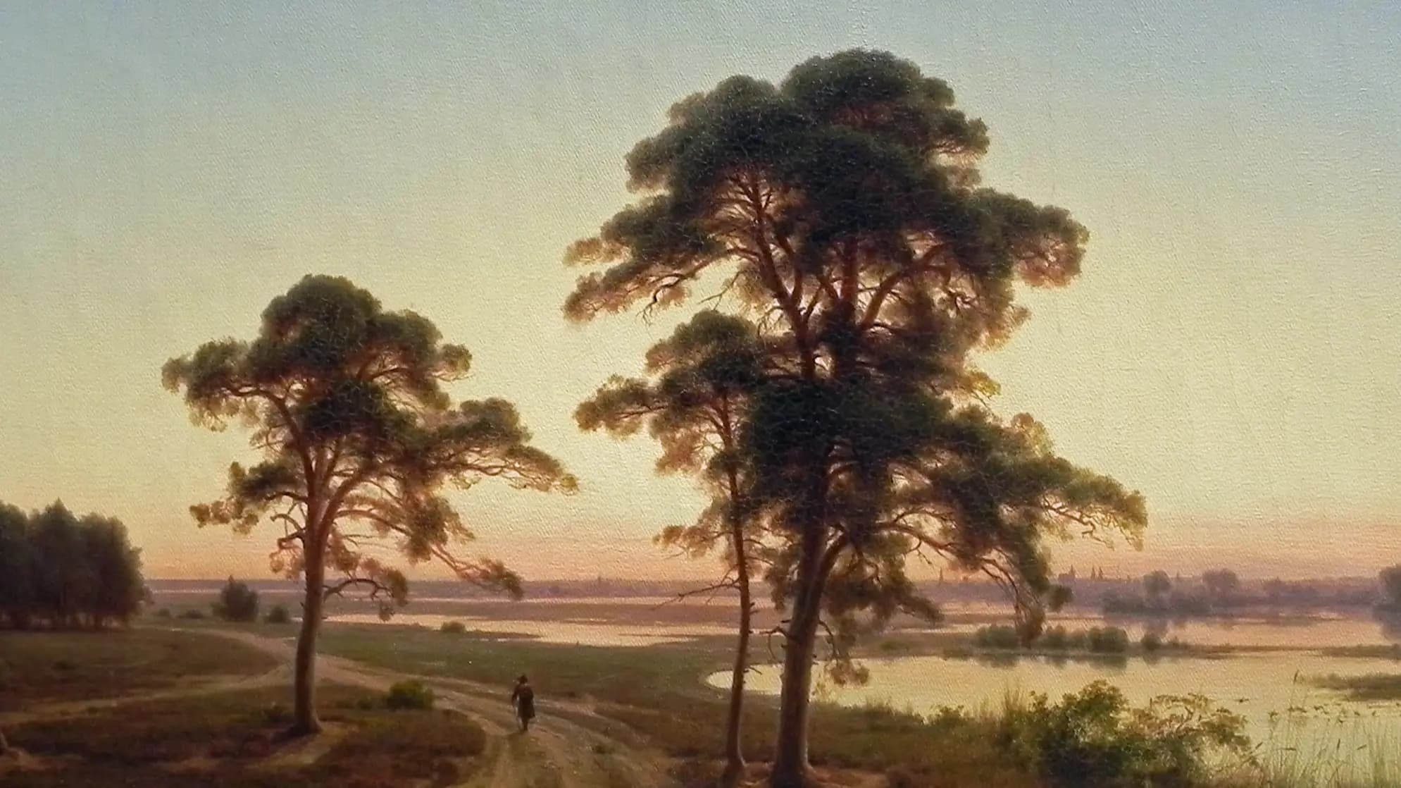 Silesian Landscape, landscape painting by Carl Friedrich Lessing (1841).