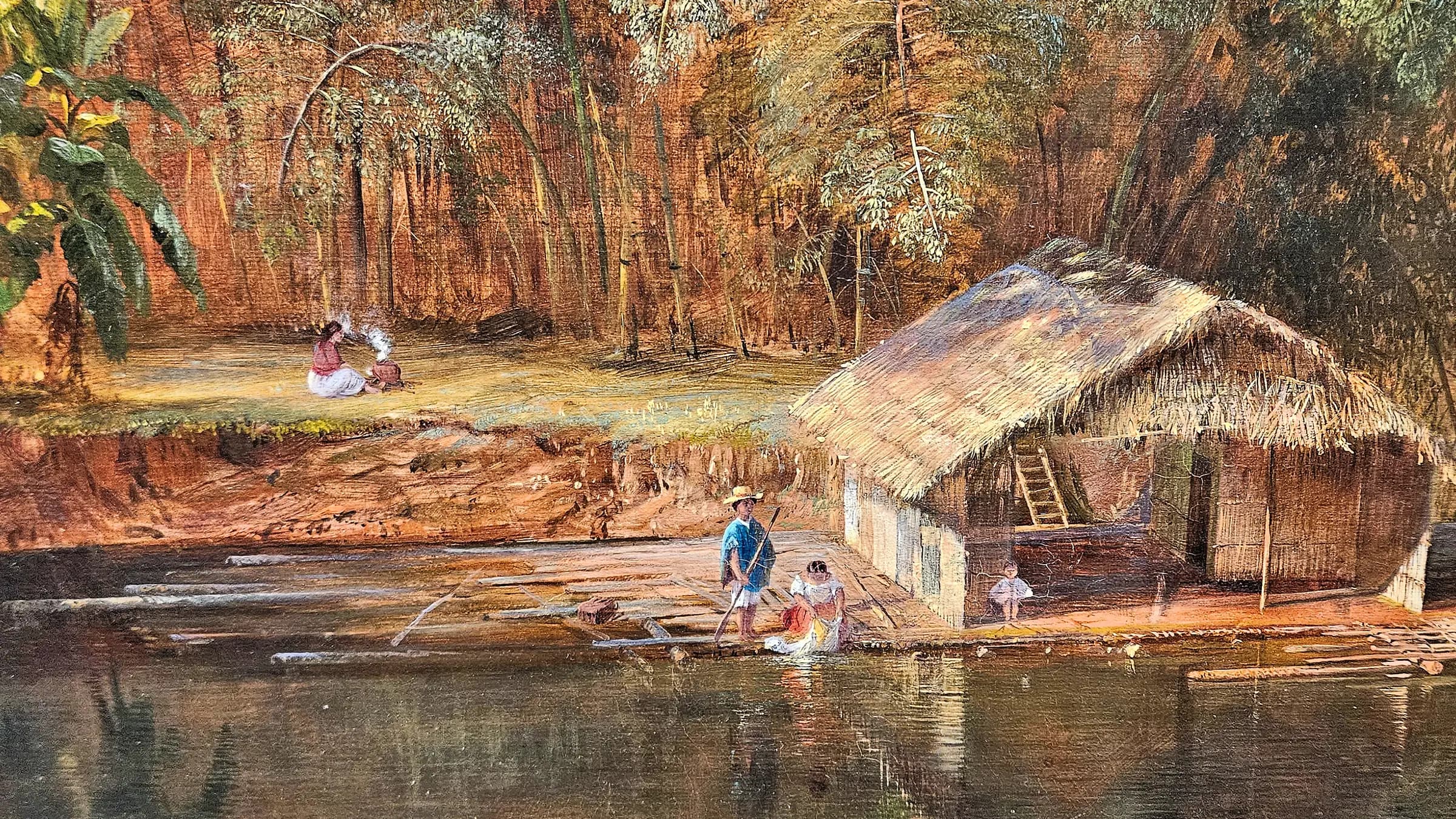 Chimborazo - hut detail - HNT, landscape painting by Frederic Edwin Church.