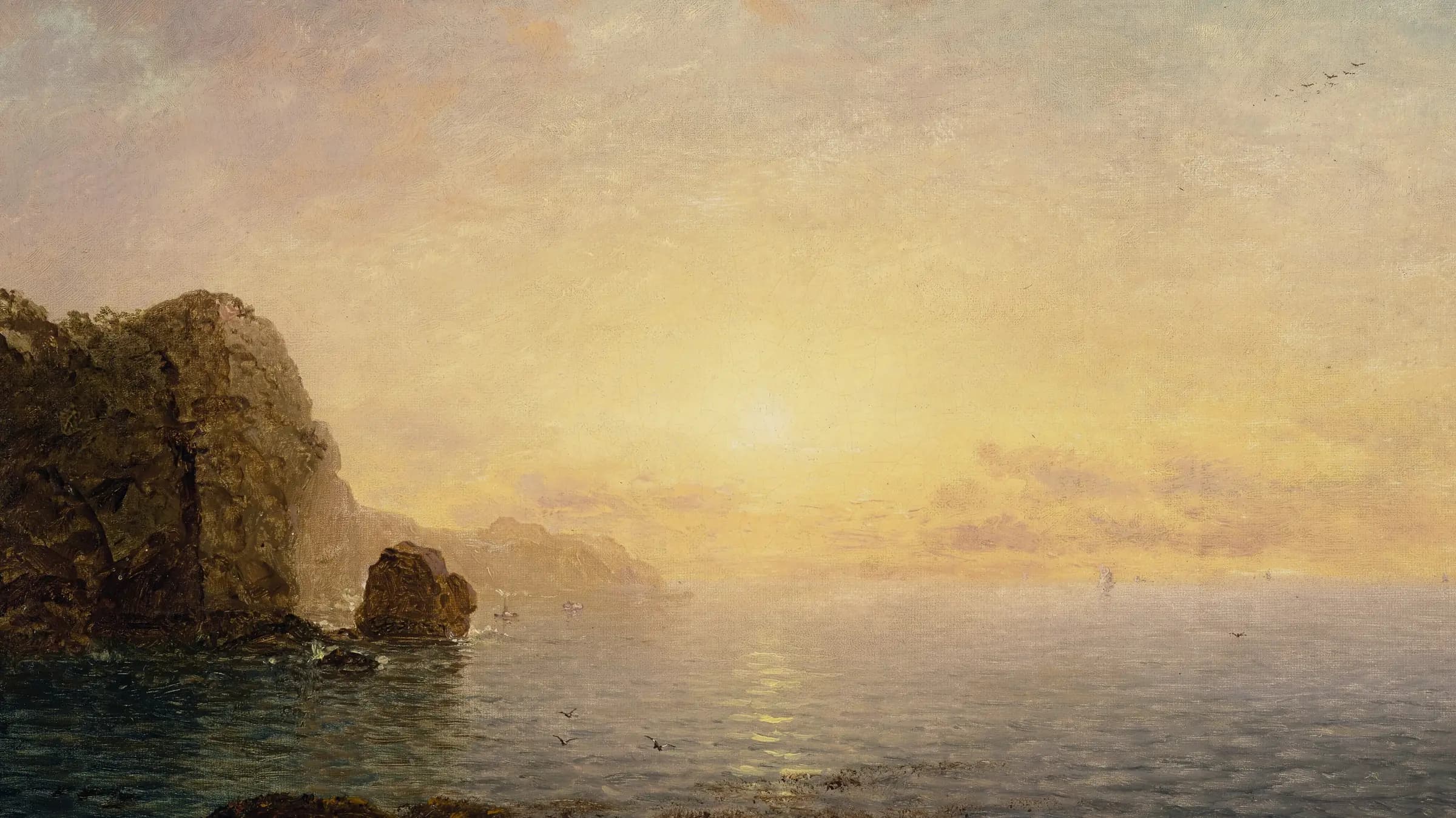 Lake Erie, landscape painting by John Frederick Kensett (1865).