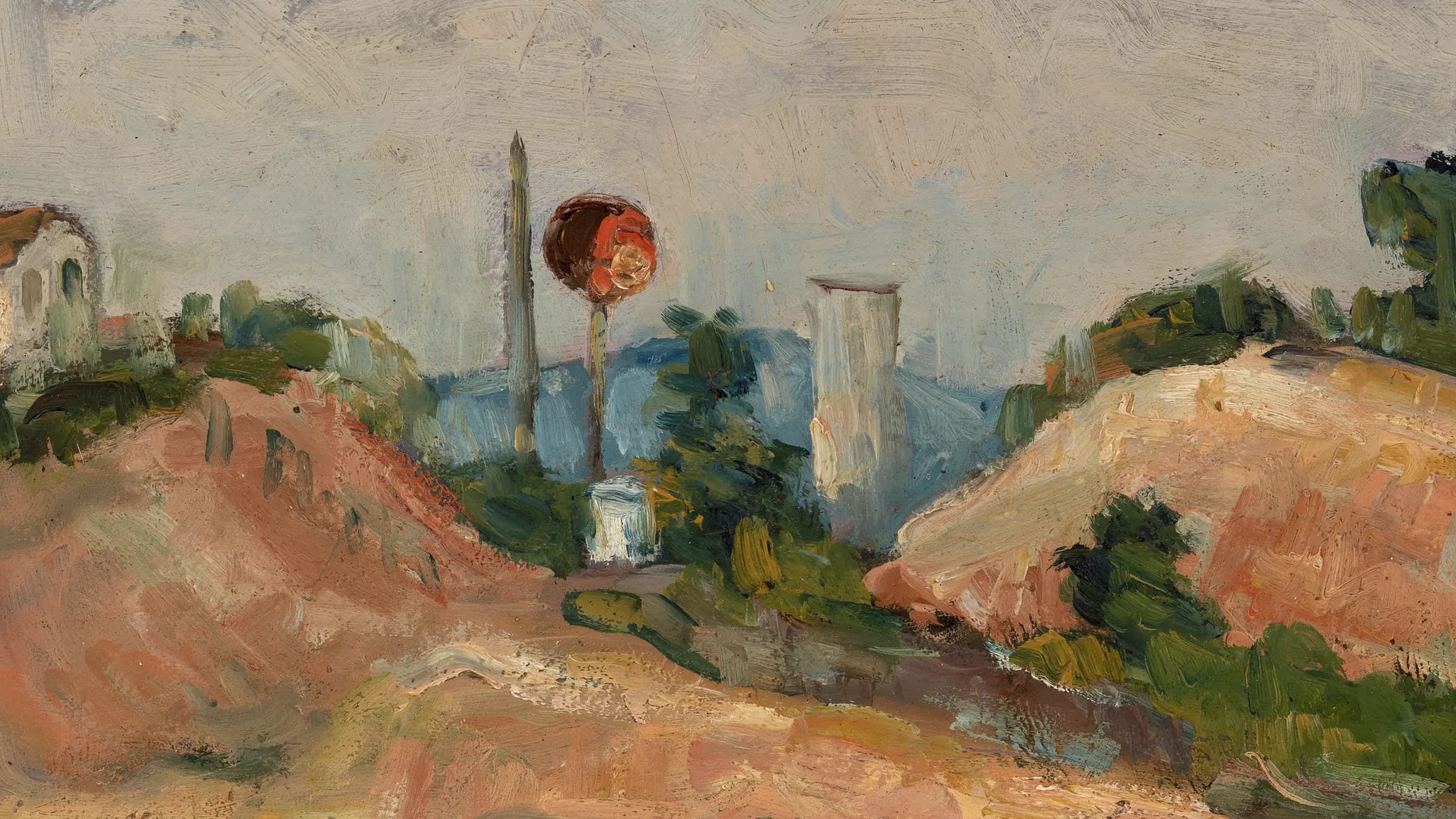 Railroad Cut (La Tranchée), landscape painting by Paul Cézanne (1867).
