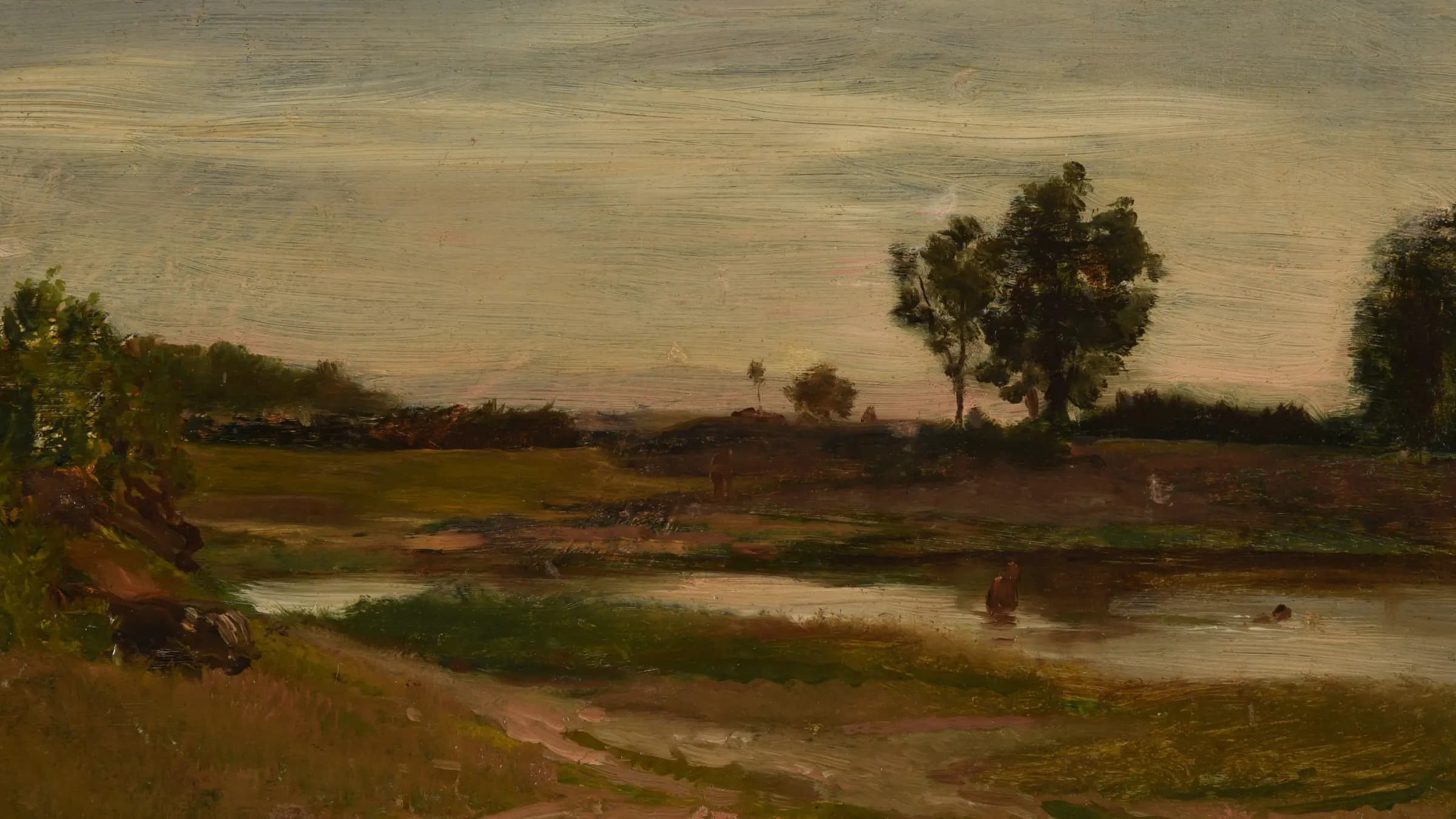 Étang d'Optevoz, landscape painting by Charles-François Daubigny.