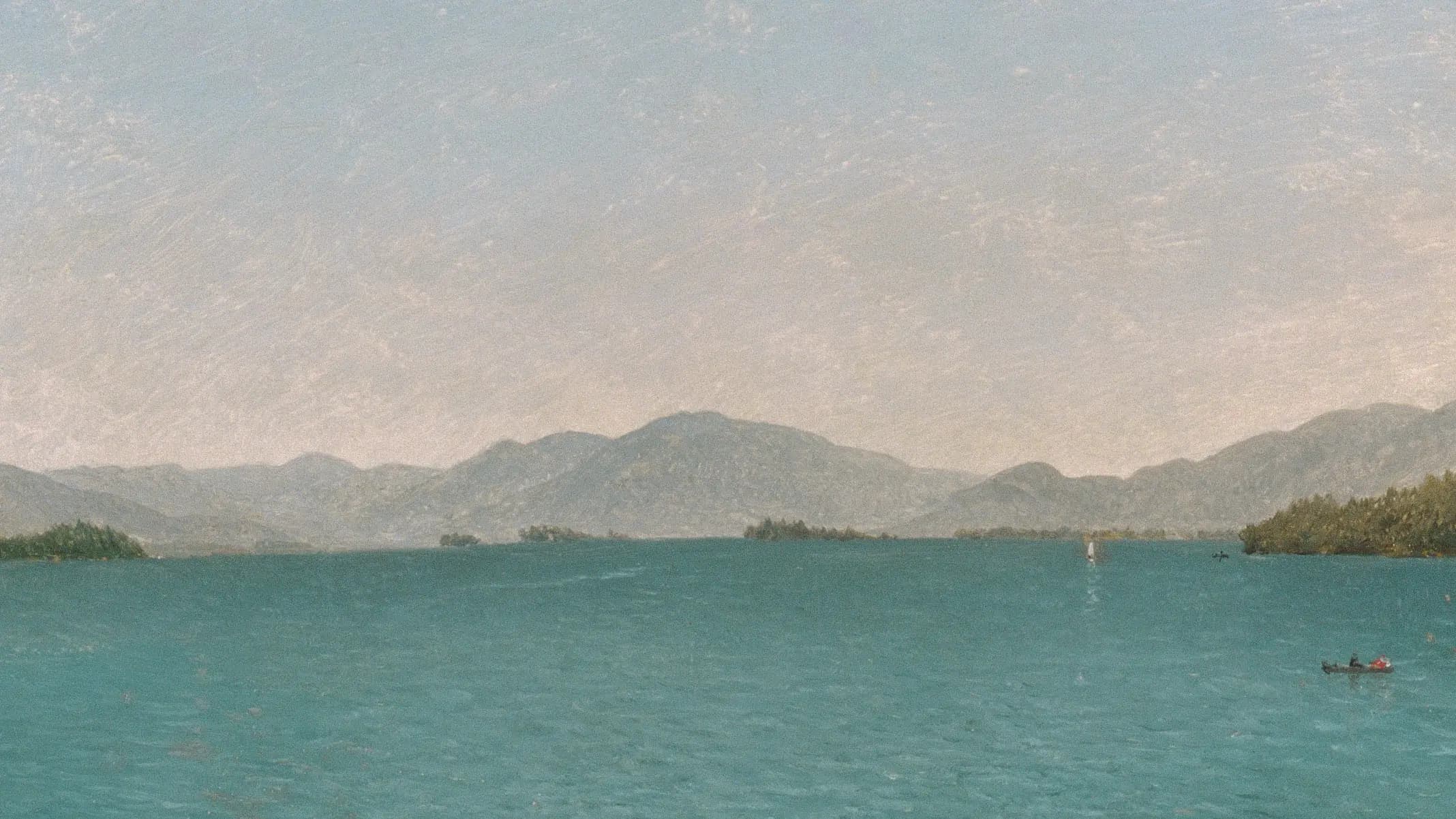 Lake George, Free Study, landscape painting by John Frederick Kensett (1872).