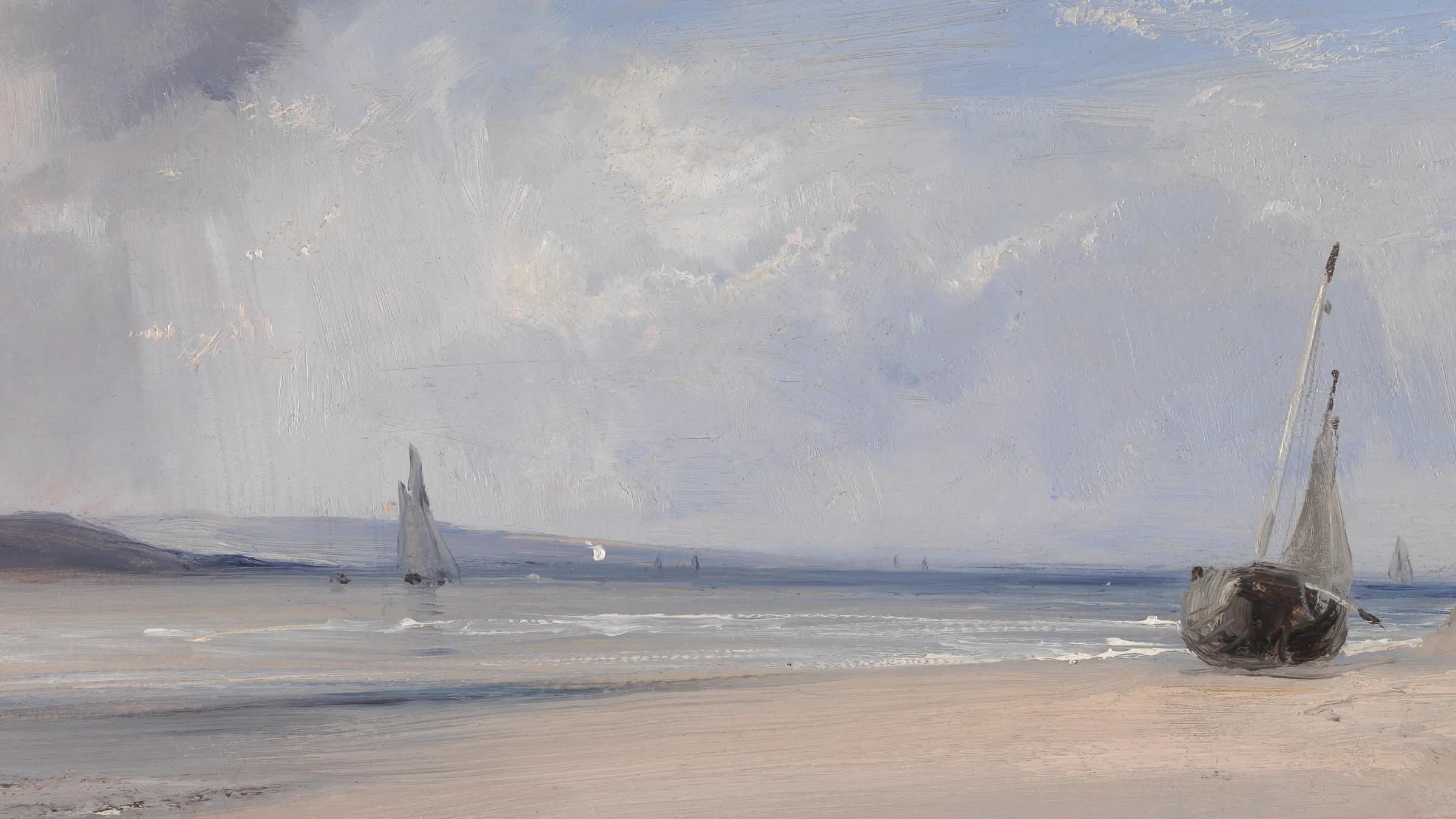 La Ferté, landscape painting by Richard Parkes Bonington (1825).