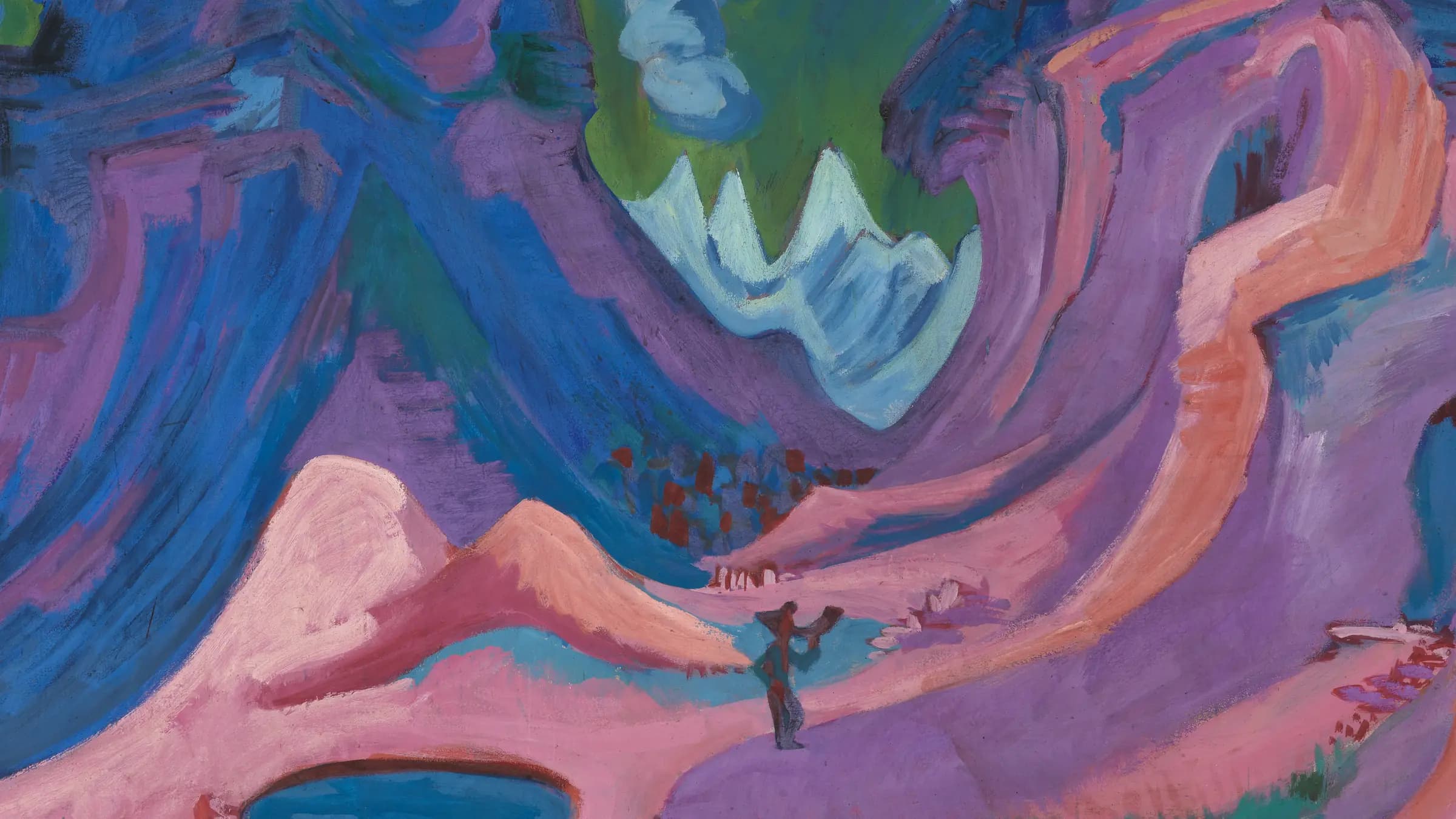 Amselfluh, landscape painting by Ernst Ludwig Kirchner (1922).