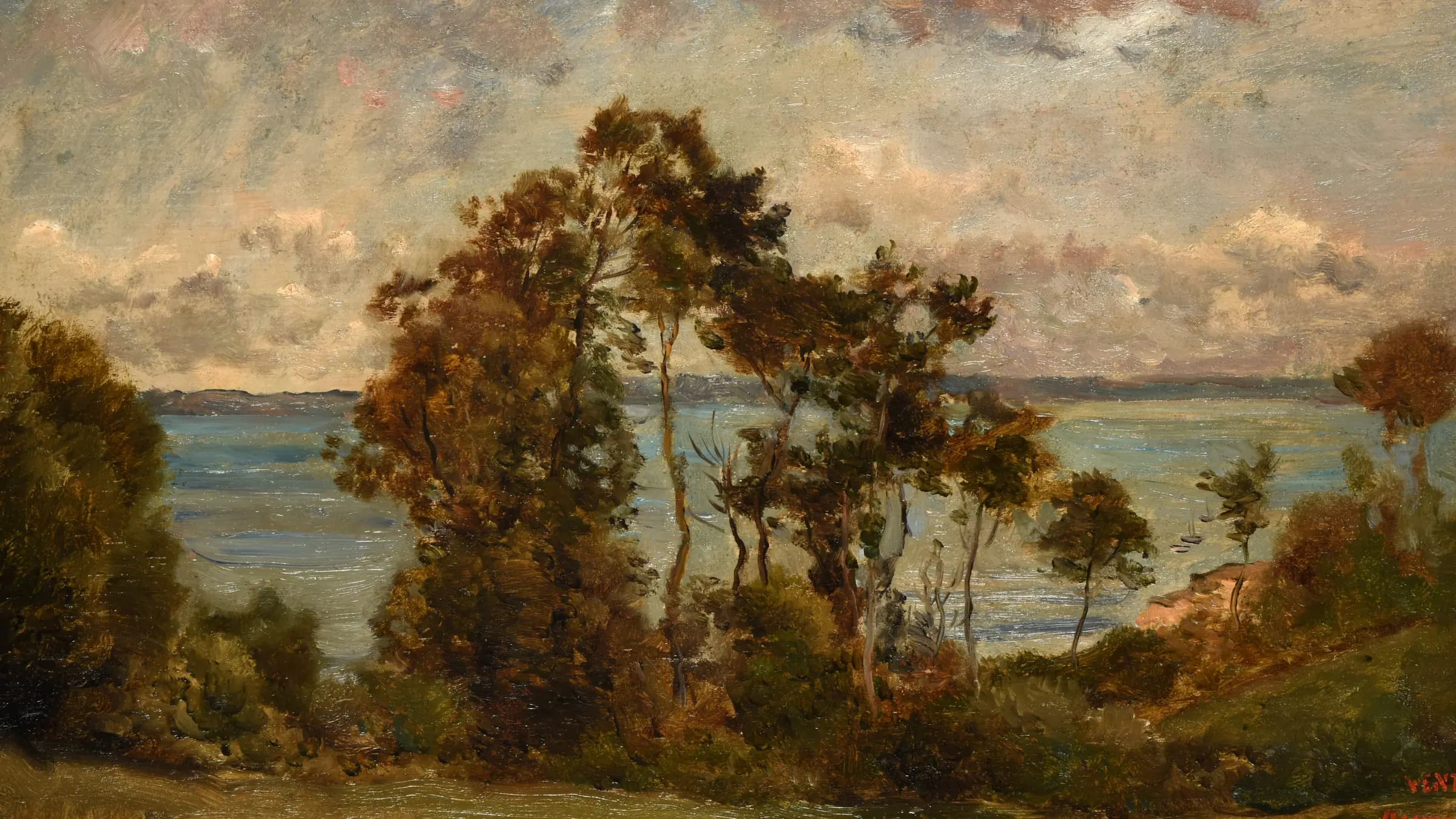 Les Hauts de Villerville, landscape painting by Charles-François Daubigny.
