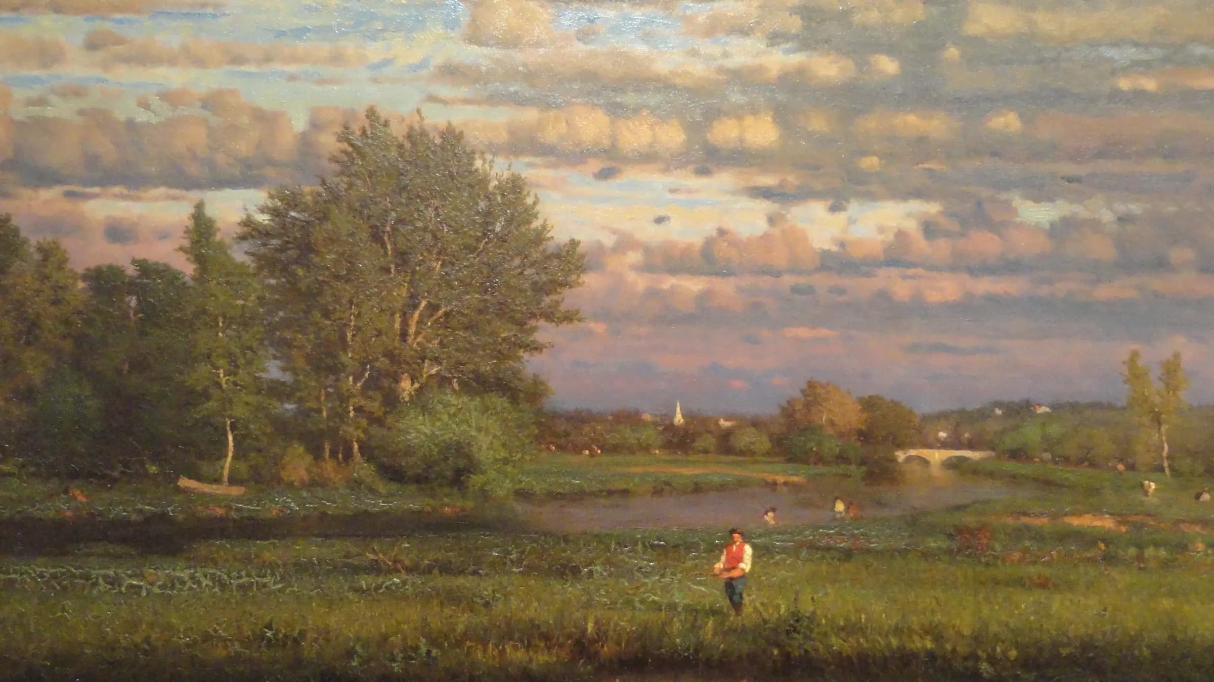 Clearing Up, George Inness, 1860 - Museum of Fine Arts, Springfield, MA - DSC03888, landscape painting by George Inness (1860).