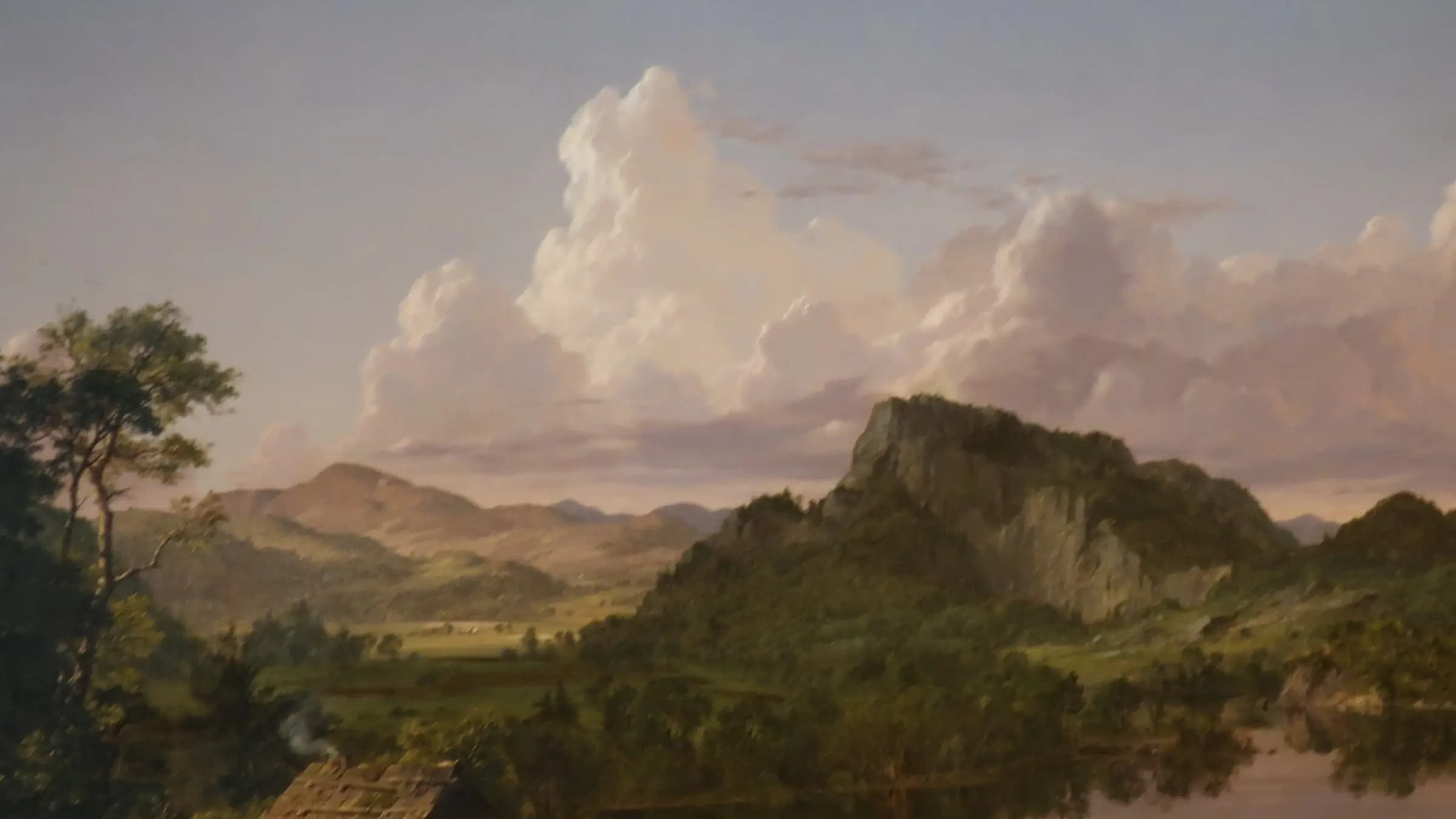 Home by the Lake by Frederic Edwin Church, Crystal Bridges Museum, landscape painting by Frederic Edwin Church.