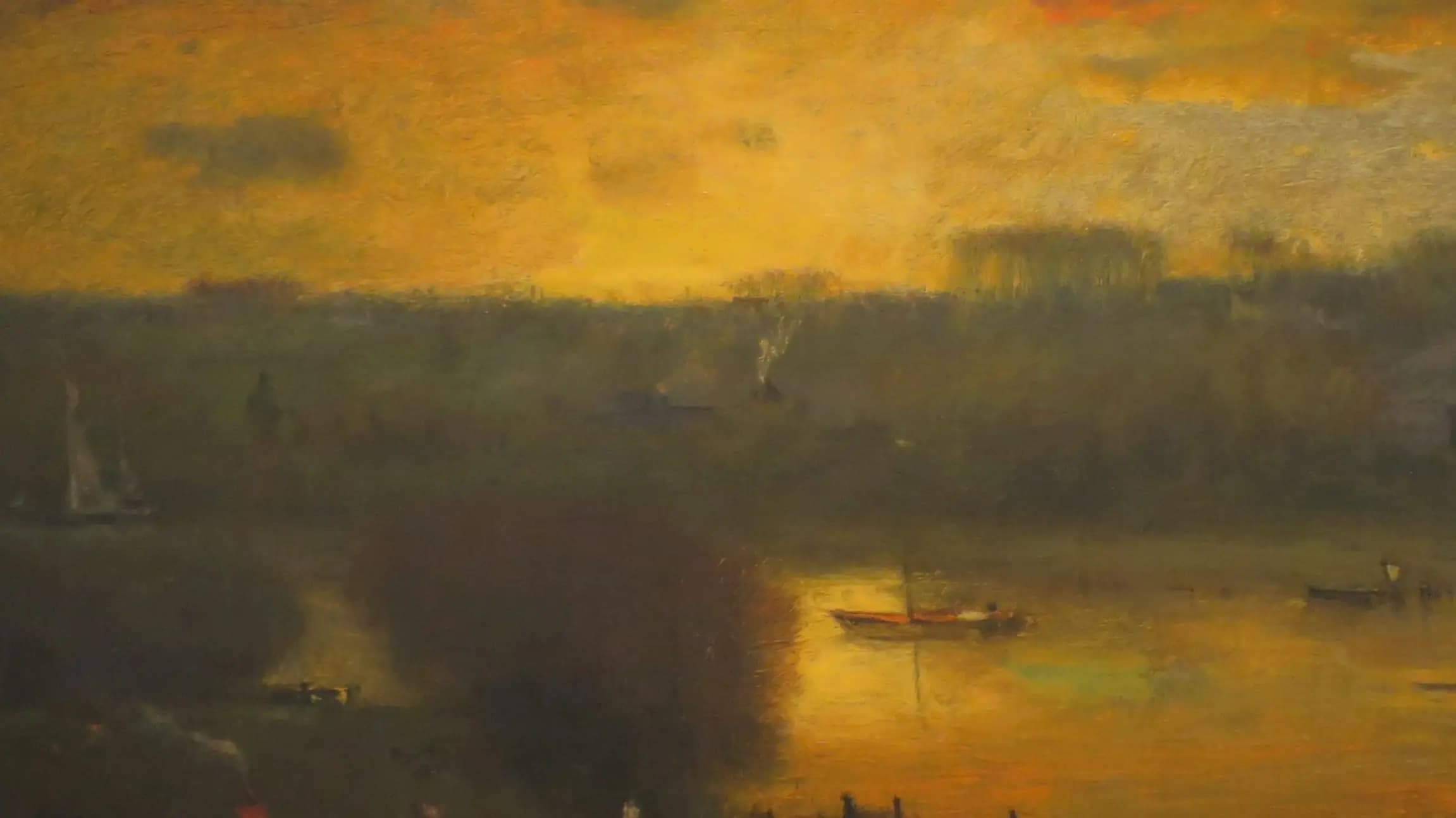 Sunset on the Passaic, landscape painting by George Inness (1891).