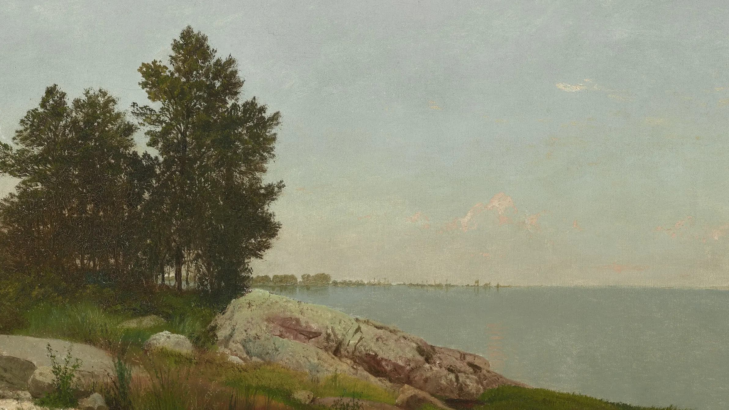 Study on Long Island Sound at Darien, Connecticut, landscape painting by John Frederick Kensett (1872).