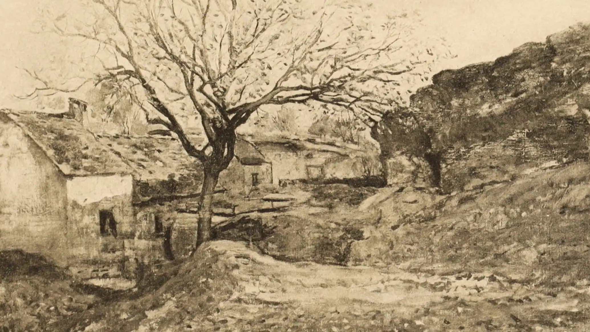 The Appletree, landscape painting by Charles-François Daubigny (1892).