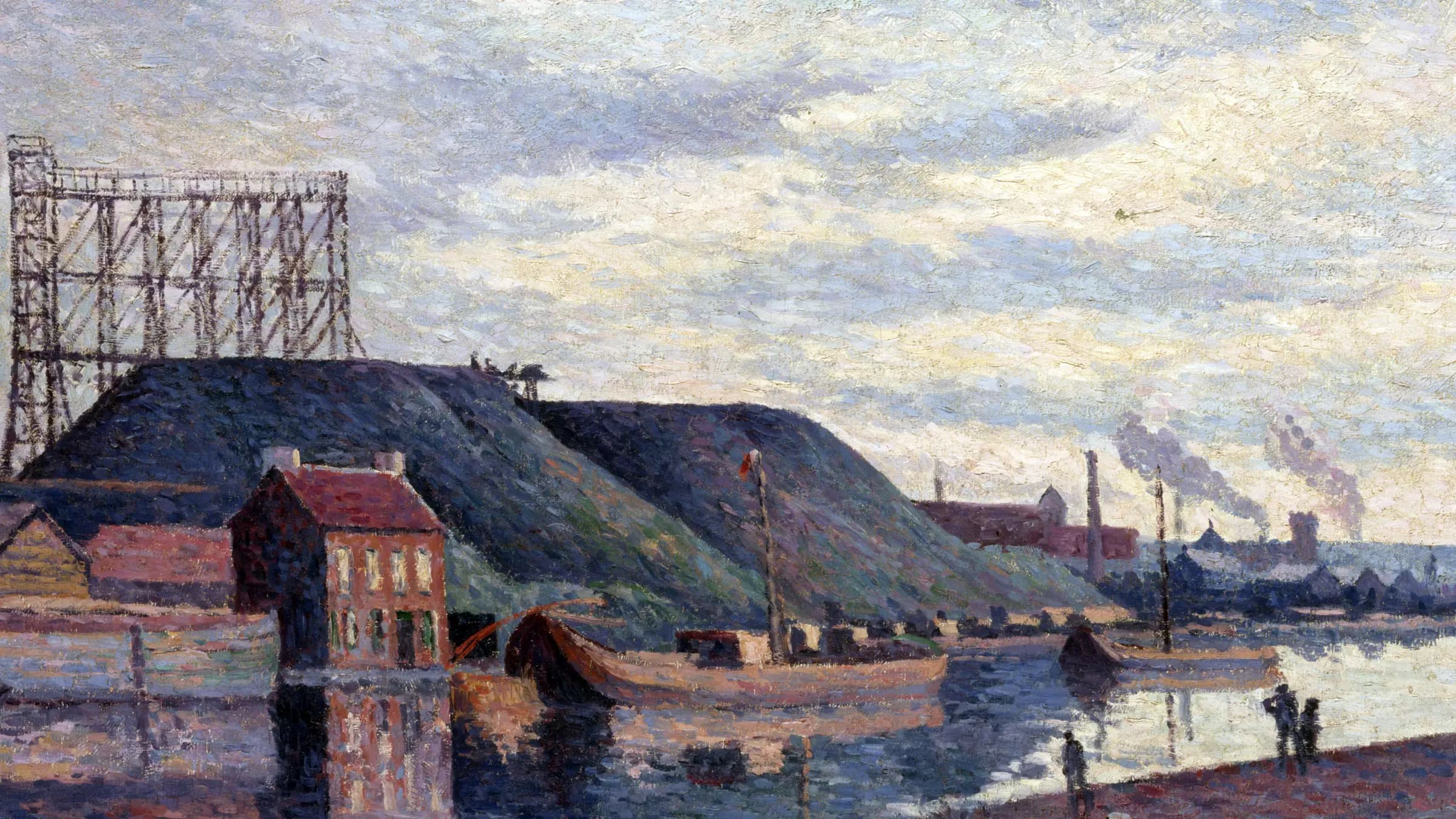 Les terrils de Sacré Madame, landscape painting by Maximilien Luce (1897).
