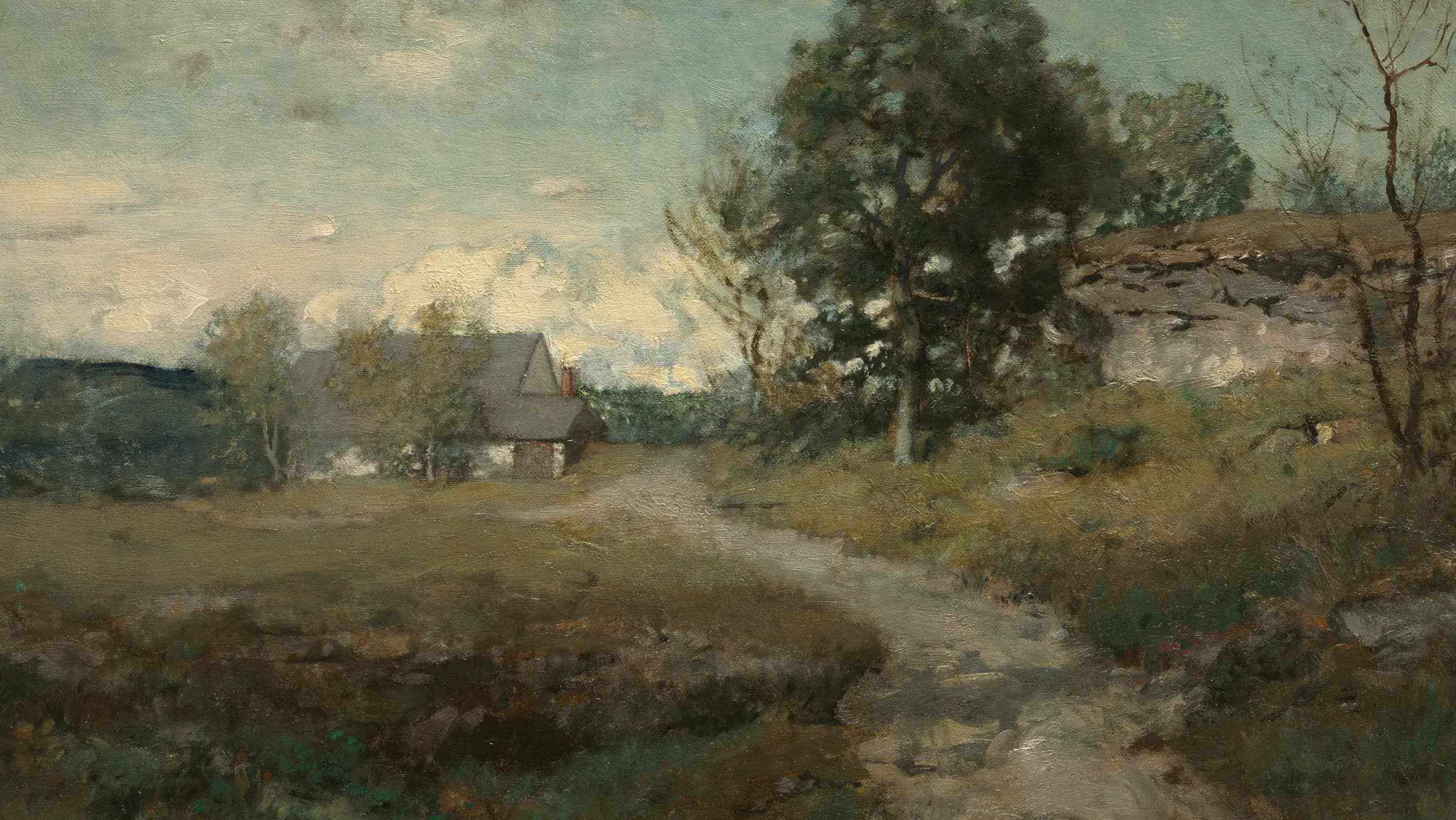 Arkville Landscape, landscape painting by Alexander Helwig Wyant (1880).