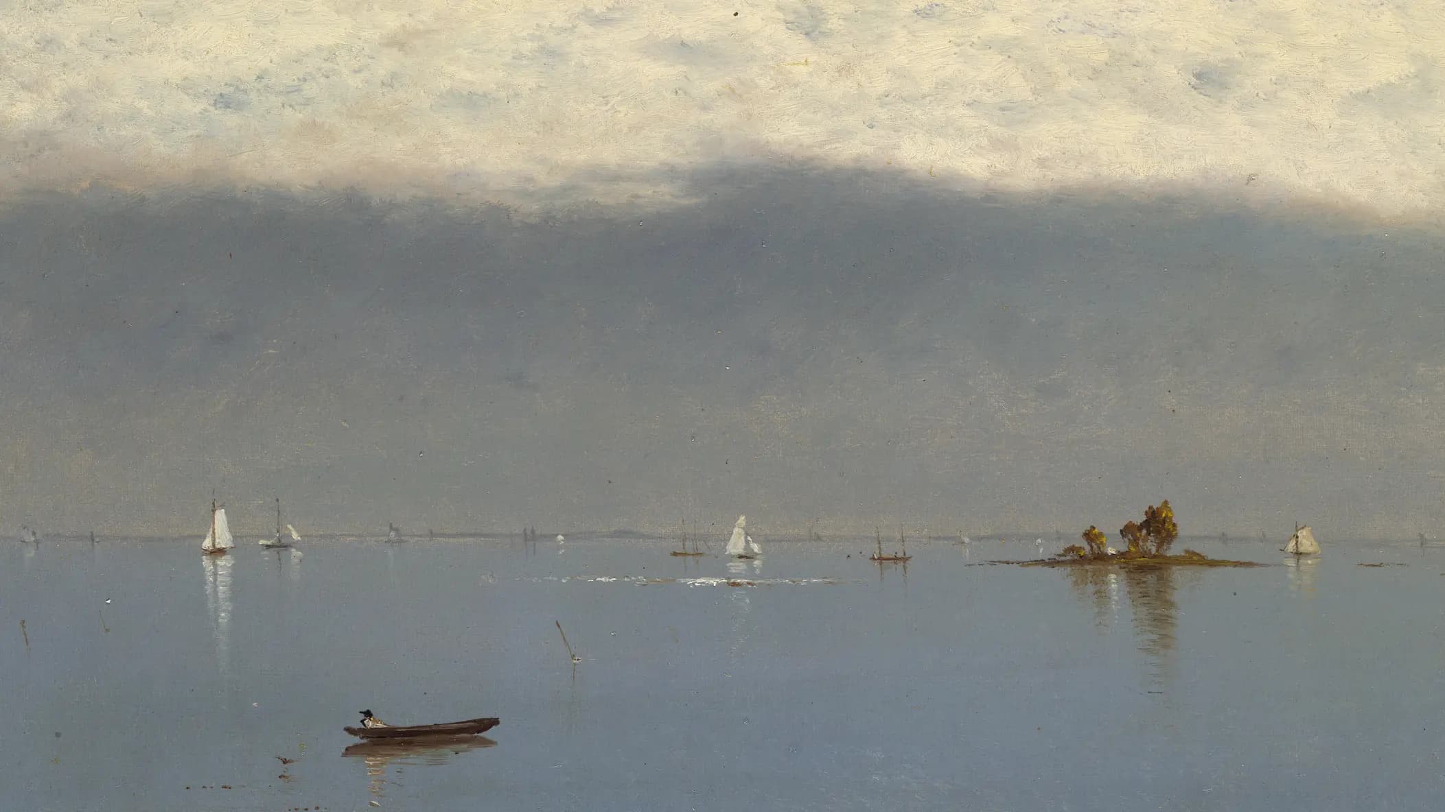 Passing off of the Storm, landscape painting by John Frederick Kensett (1872).