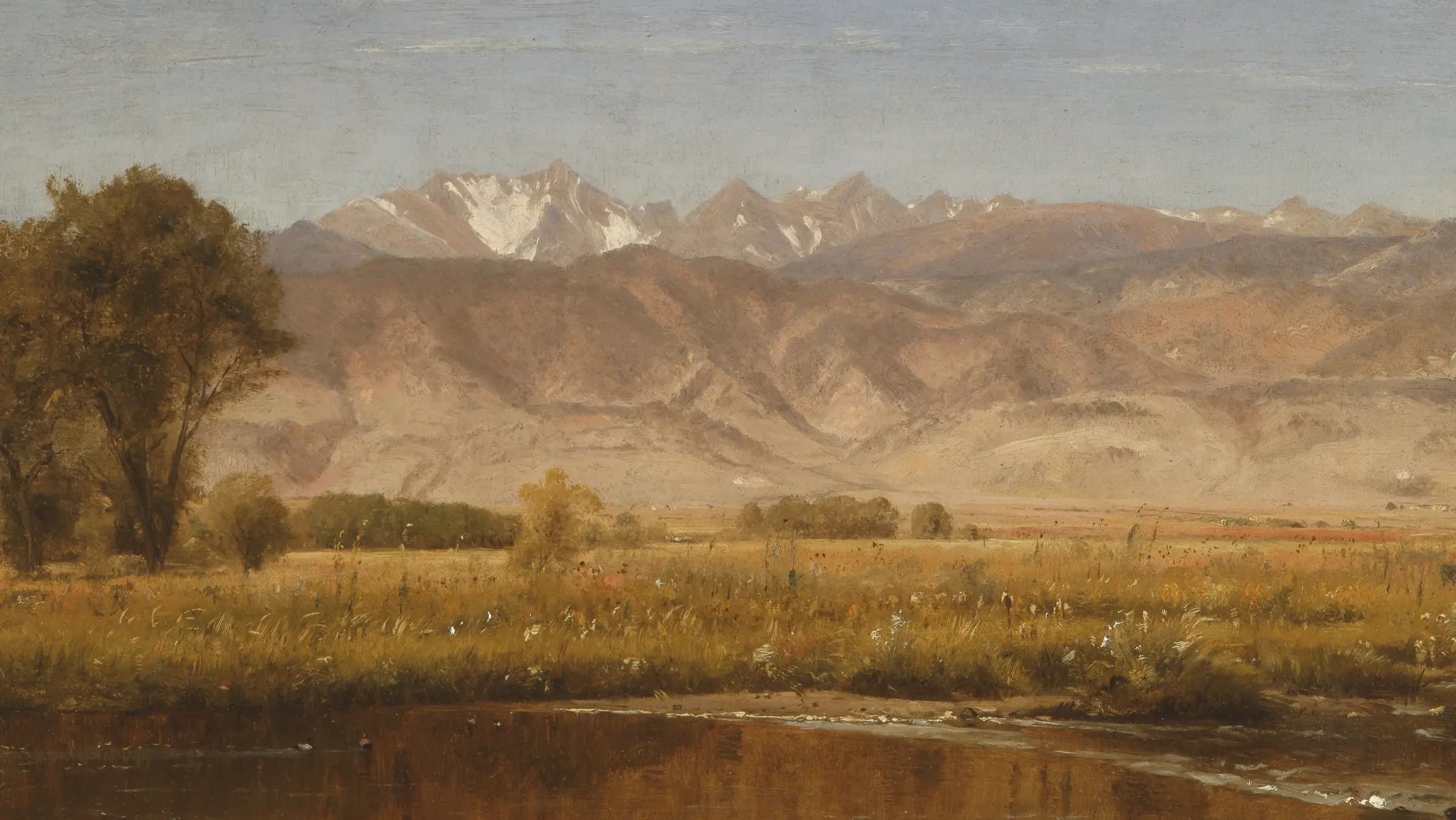 Foothills Colorado, landscape painting by Worthington Whittredge (1820).