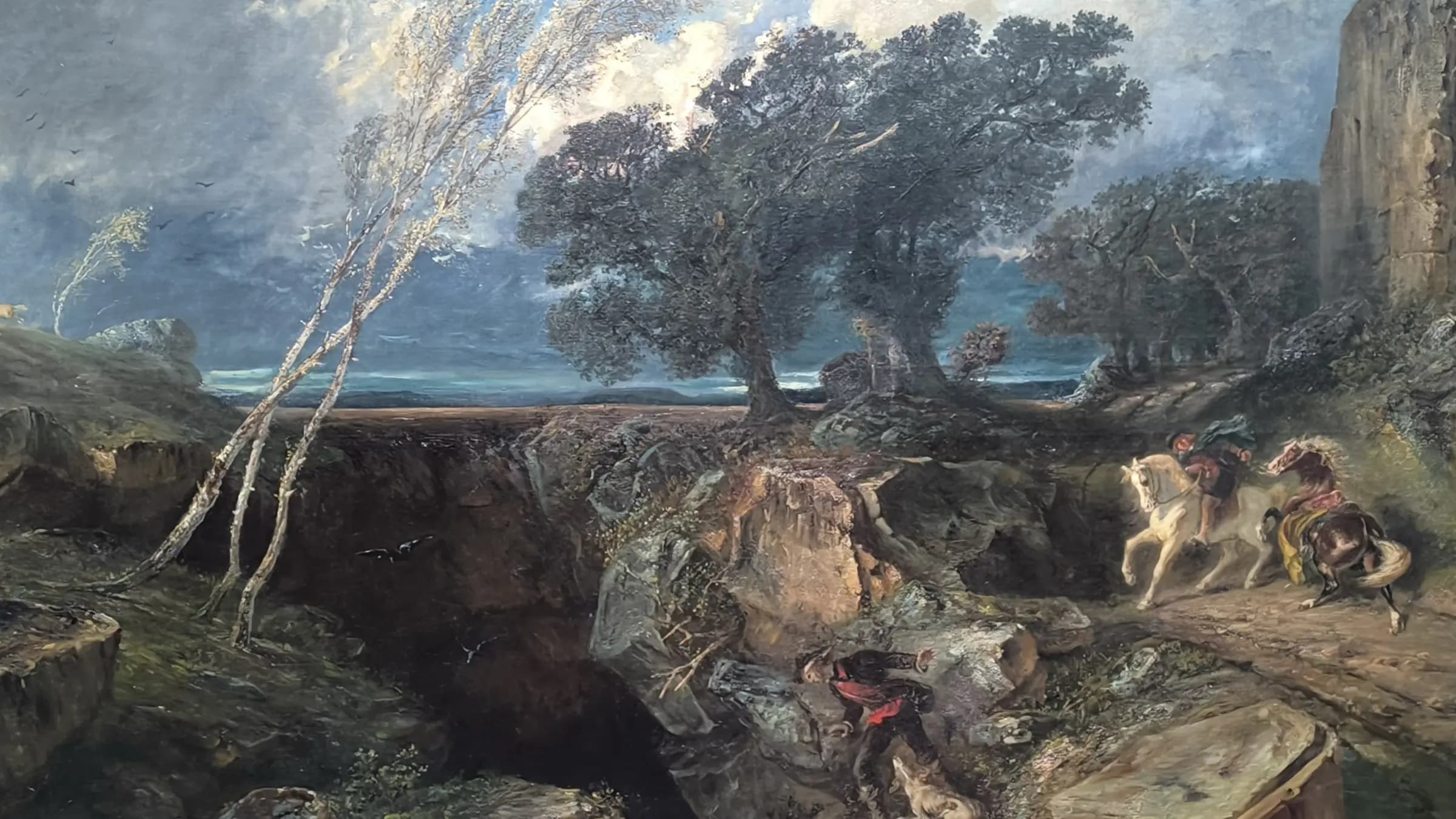 Le gouffre, landscape painting by Paul Huet (1861).