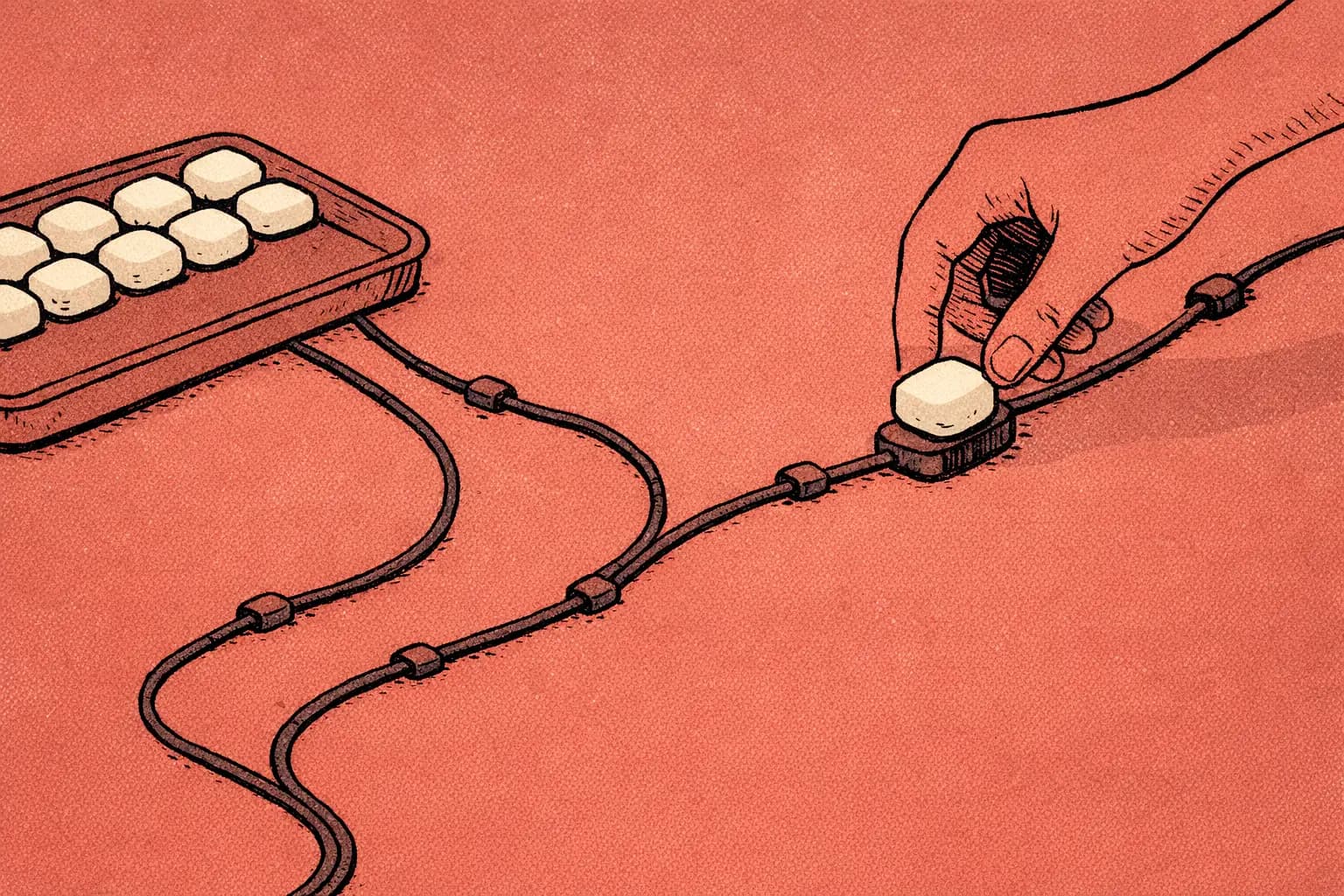 Editorial illustration for Spotify Portal Cut Claude Tokens 90%.